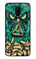 Green Owl Oneplus 6T Glass Case