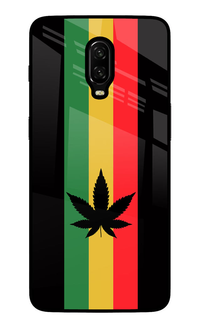 Weed Flag Oneplus 6T Glass Case Back Cover by Casekaro