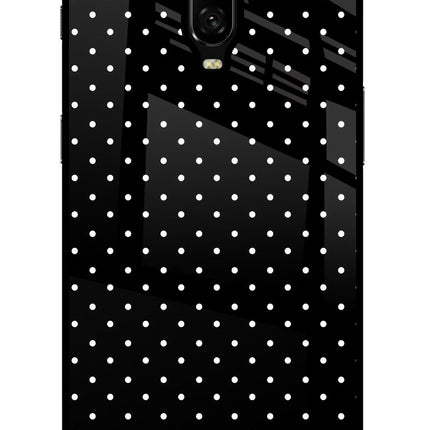 White Dots Oneplus 6T Glass Case