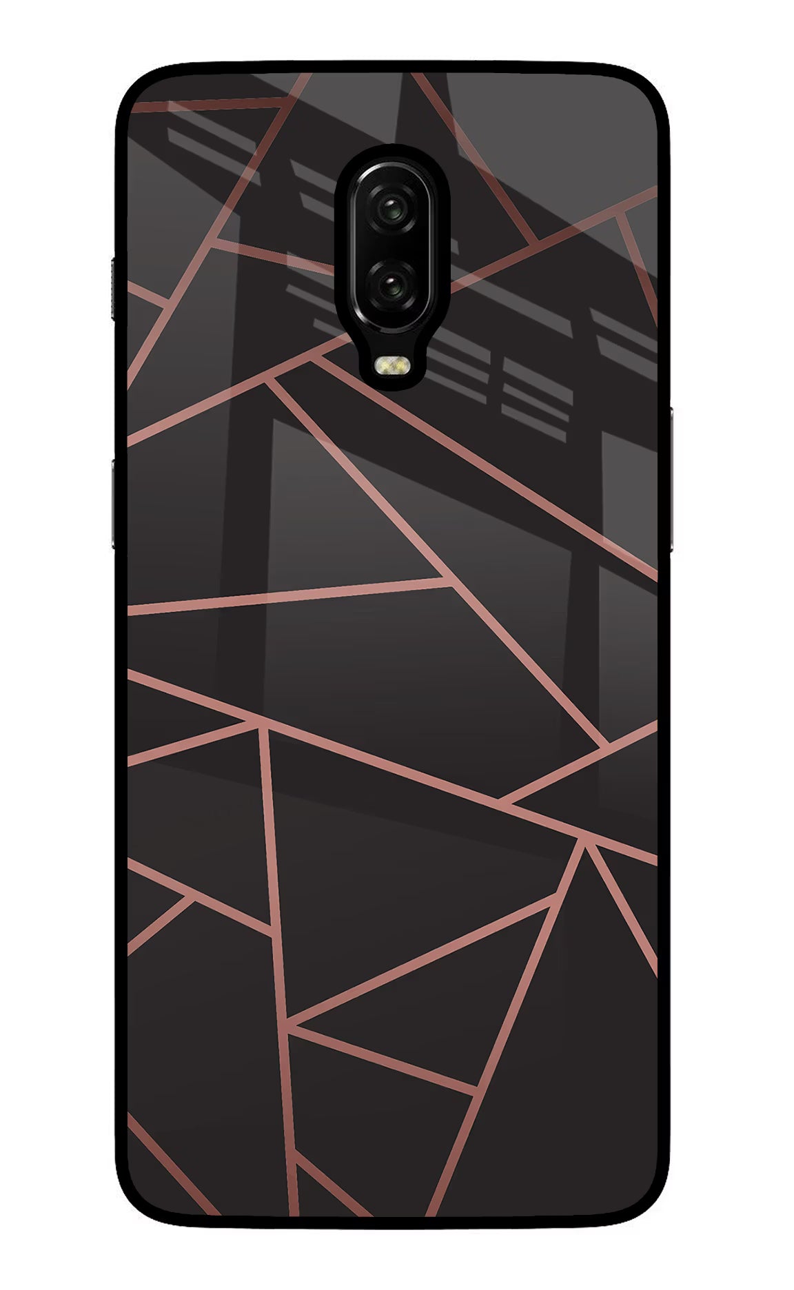 Geometric Pattern Oneplus 6T Glass Case Back Cover by Casekaro