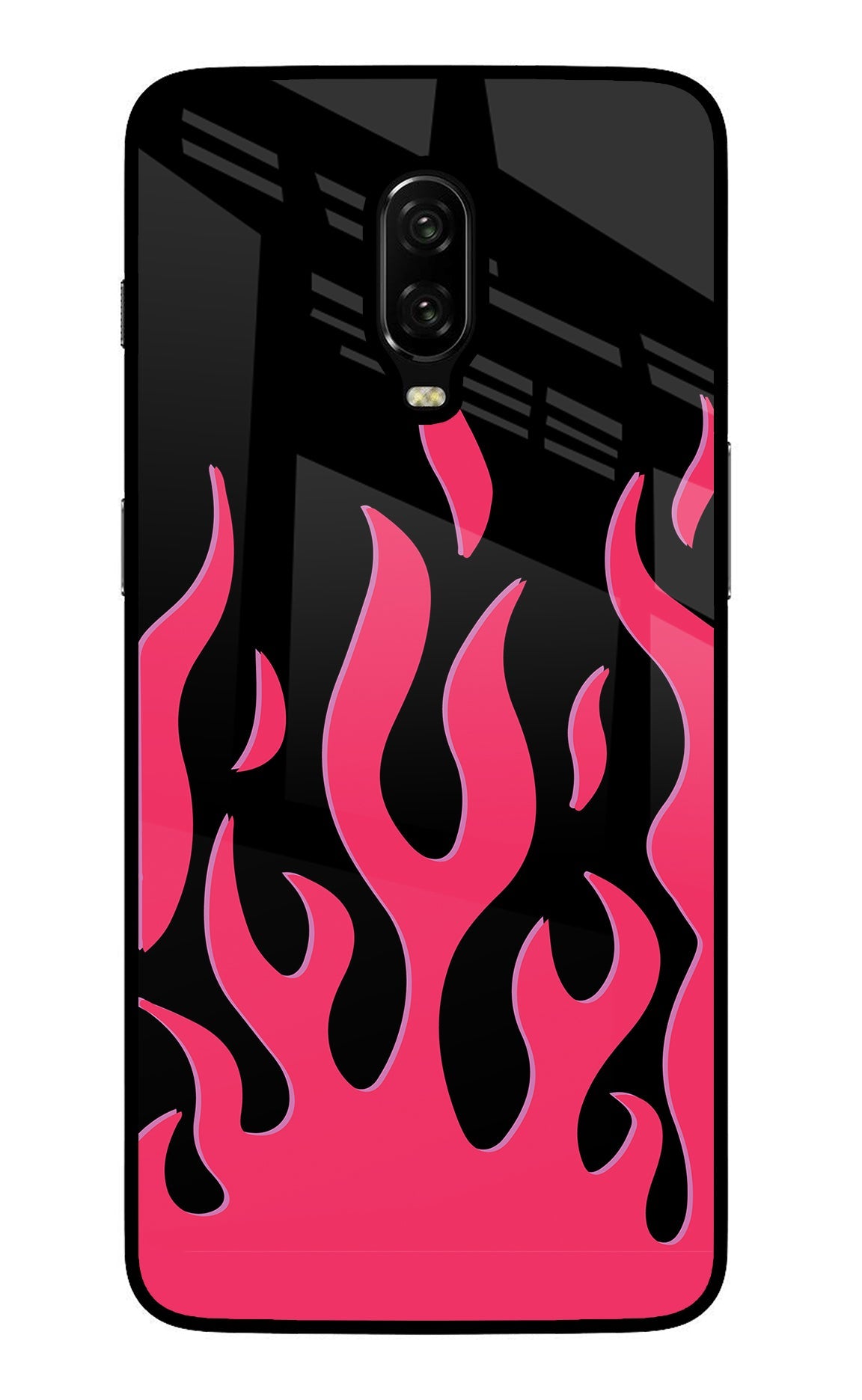 Fire Flames Oneplus 6T Glass Case