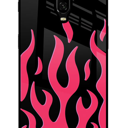 Fire Flames Oneplus 6T Glass Case