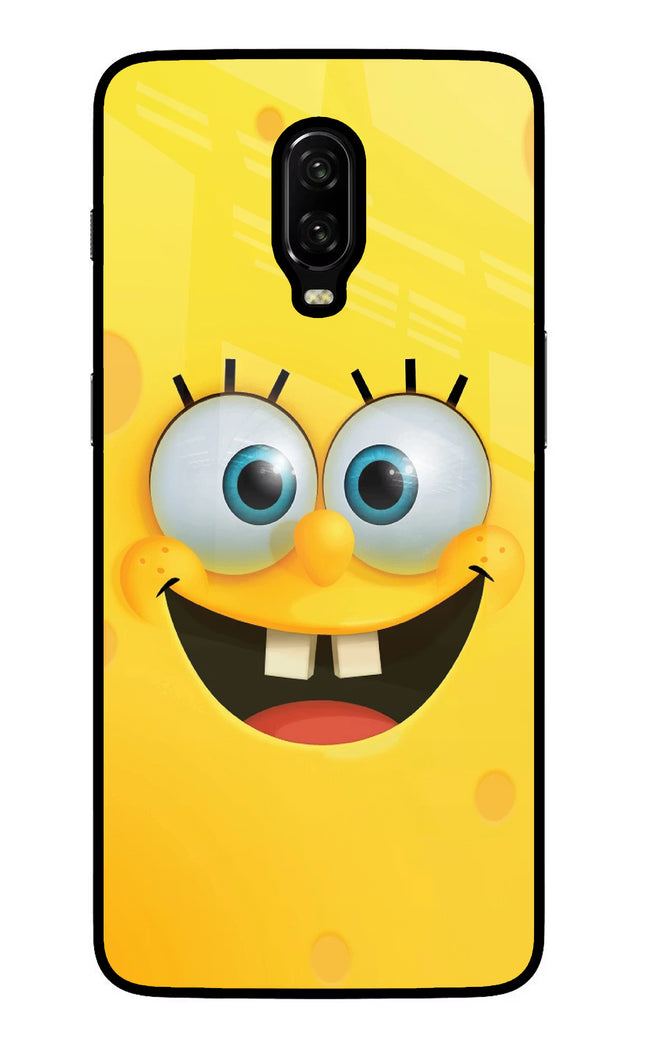 Sponge 1 Oneplus 6T Glass Case Back Cover by Casekaro