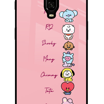 BTS names Oneplus 6T Glass Case