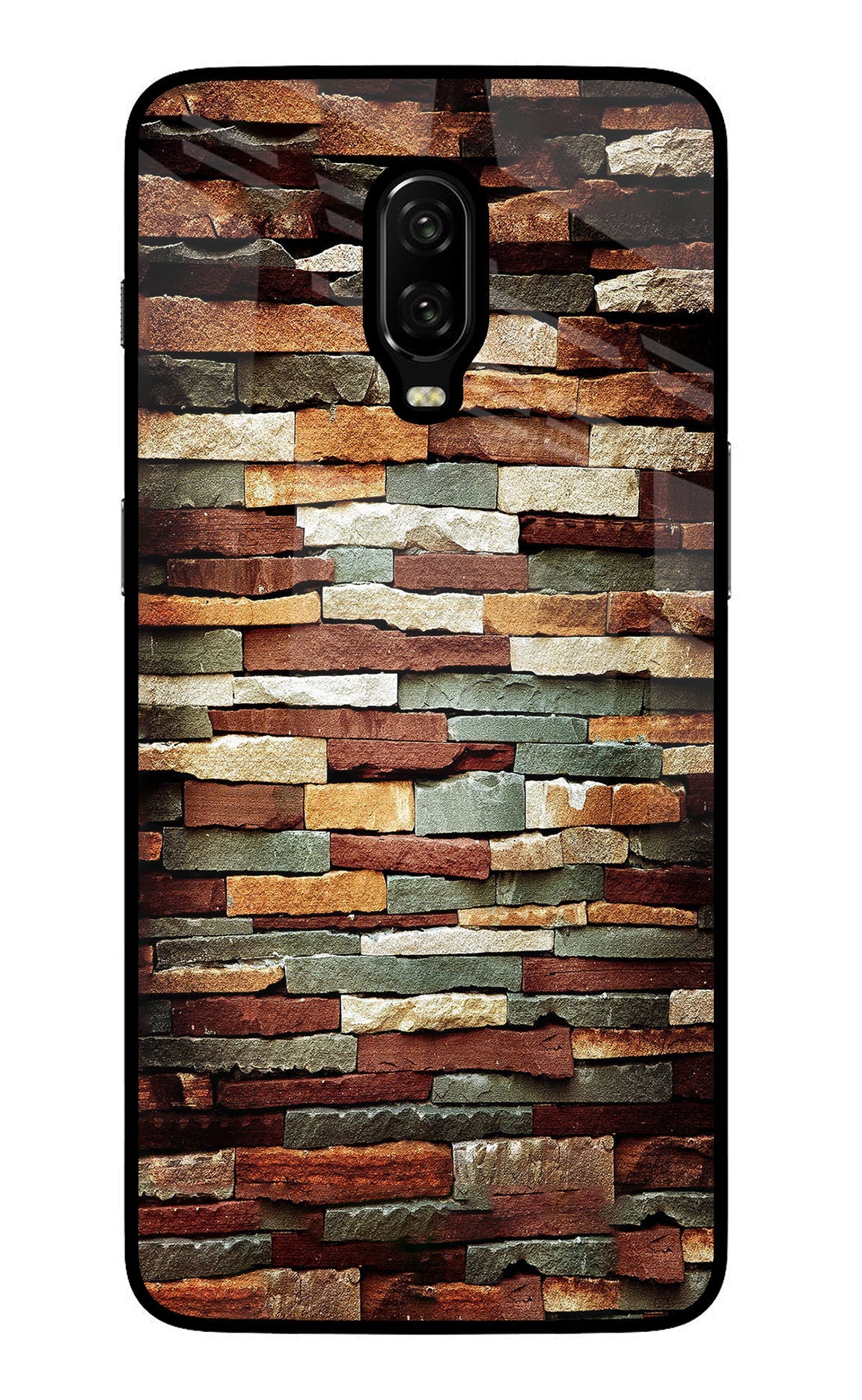 Bricks Pattern Oneplus 6T Back Cover