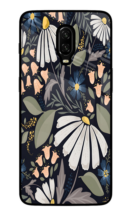 Flowers Art Oneplus 6T Glass Case