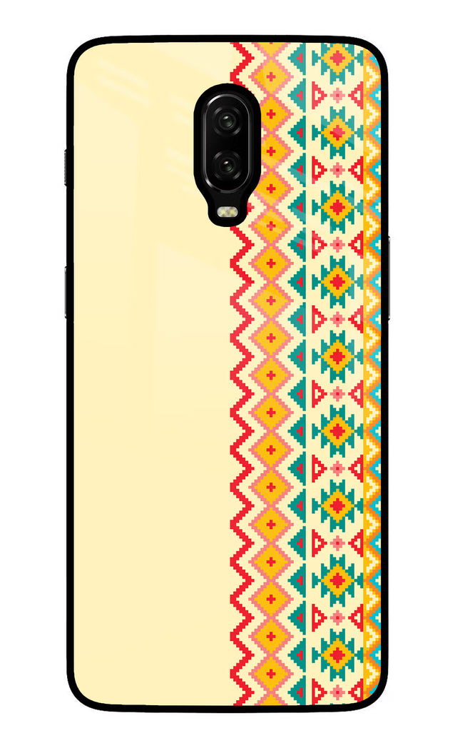 Ethnic Seamless Oneplus 6T Glass Case Back Cover by Casekaro