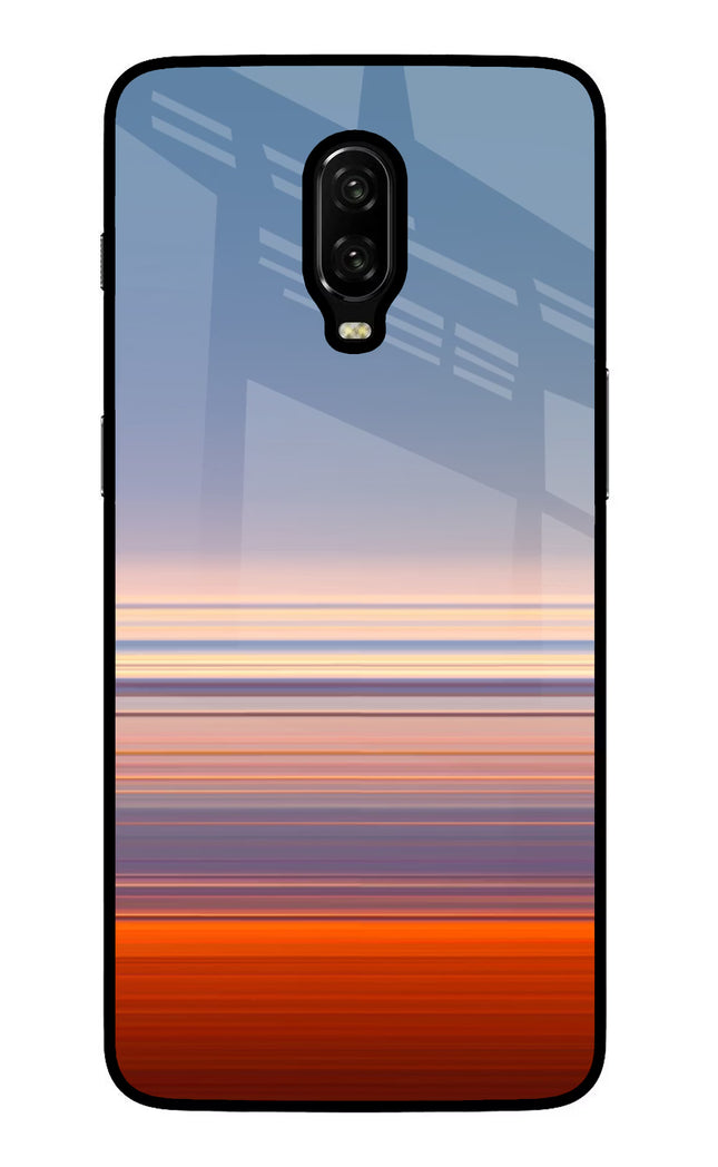 Morning Colors Oneplus 6T Glass Case Back Cover by Casekaro