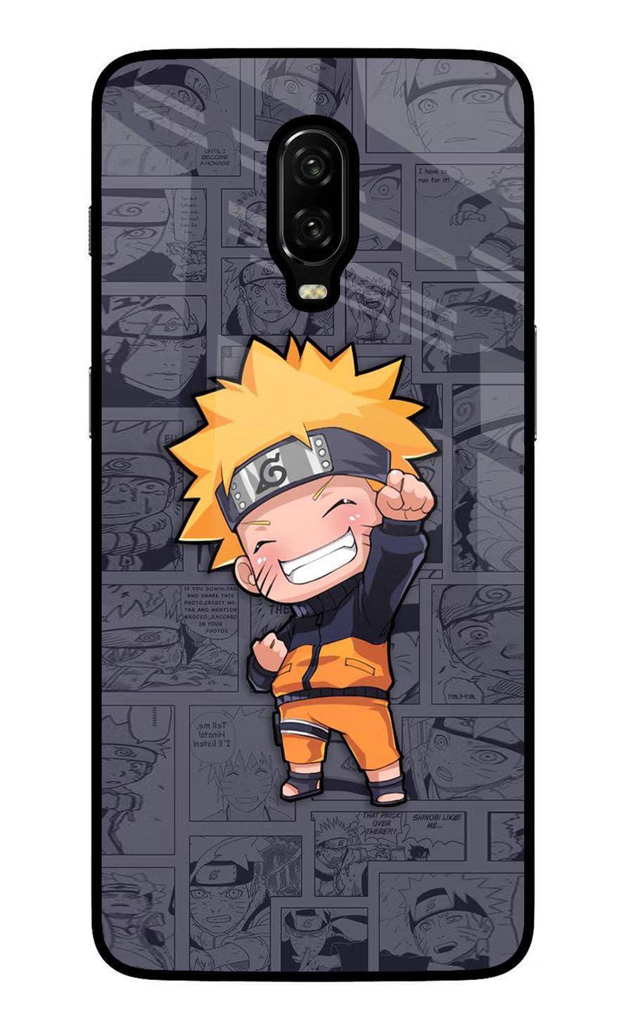 Chota Naruto Oneplus 6T Back Cover, Glass case