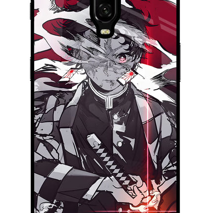 Demon Slayer Oneplus 6T Glass Case Back Cover by Casekaro
