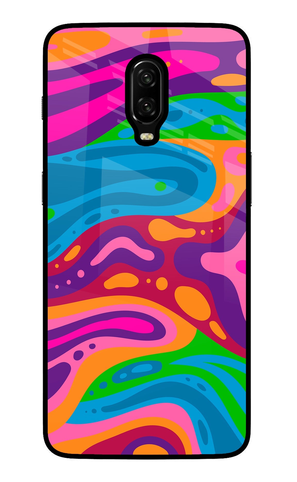 Trippy Pattern Oneplus 6T Glass Case