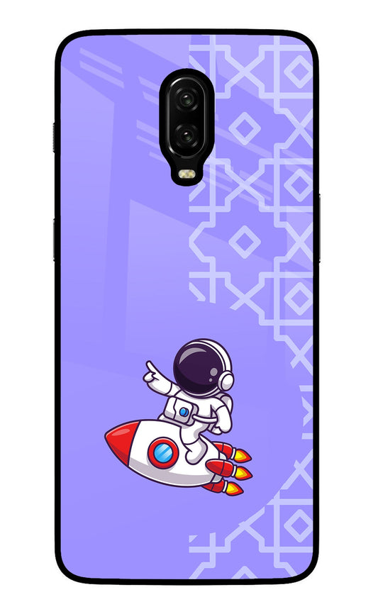 Cute Astronaut Oneplus 6T Glass Case