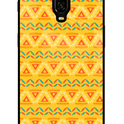 Tribal Pattern Oneplus 6T Glass Case Back Cover by Casekaro