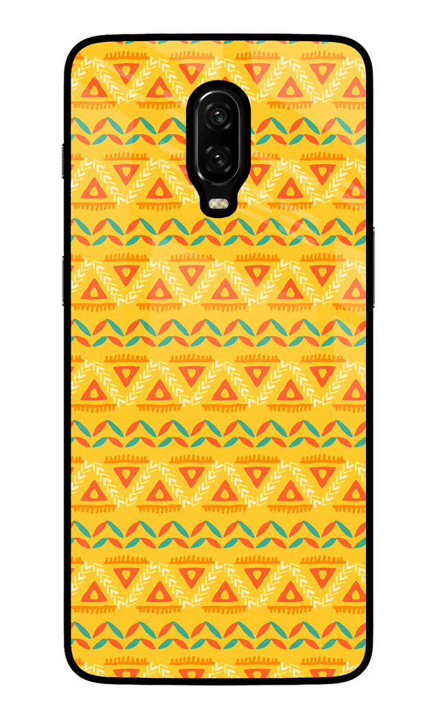 Tribal Pattern Oneplus 6T Glass Case Back Cover by Casekaro