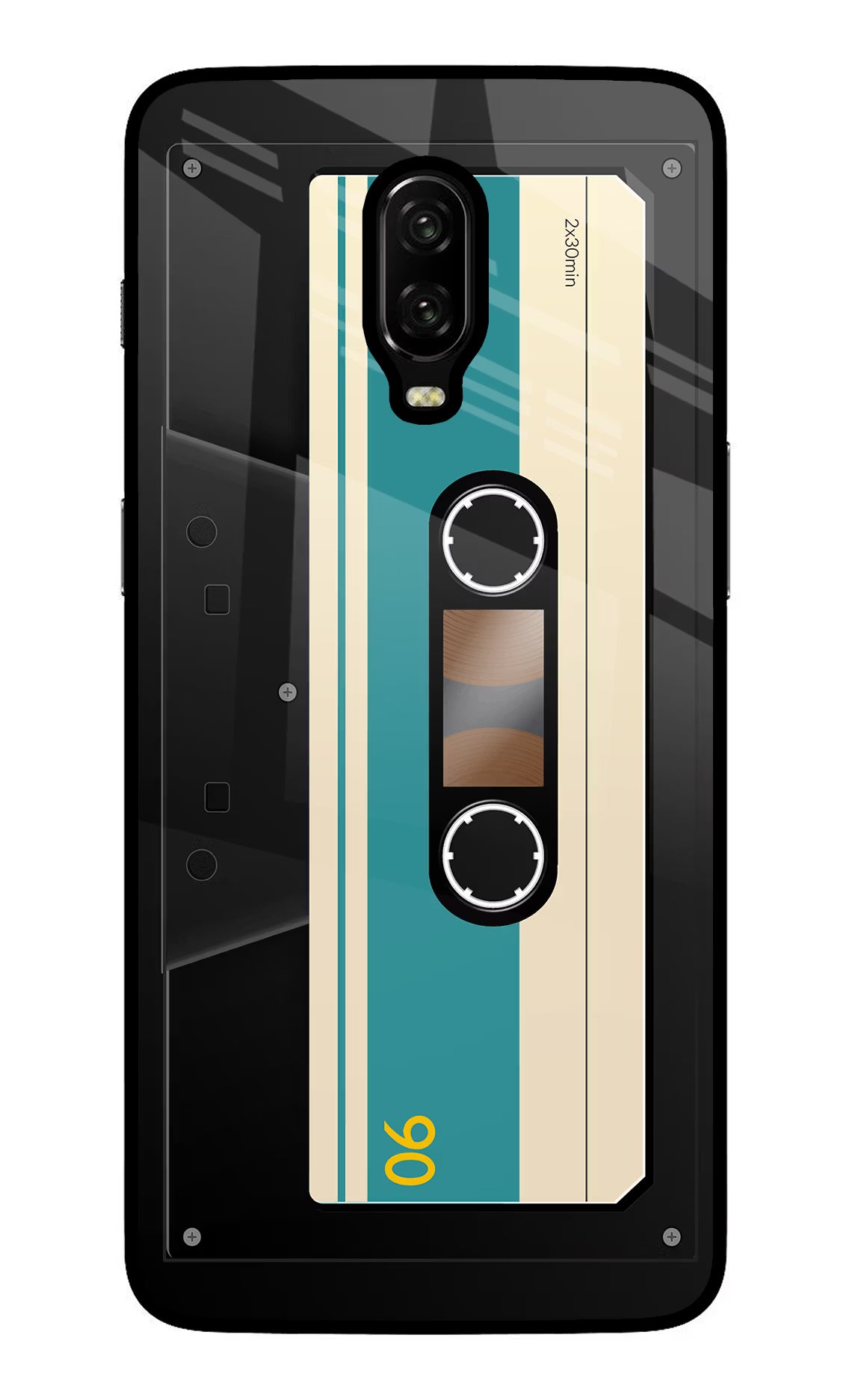 Cassette Oneplus 6T Glass Case Back Cover by Casekaro