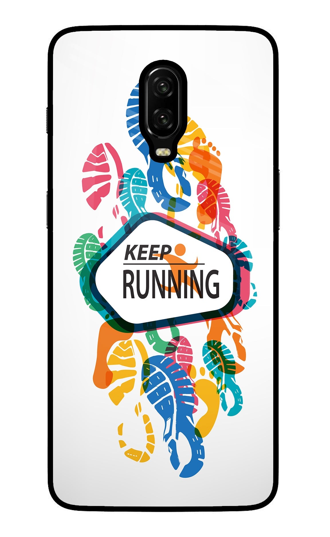 Keep Running Oneplus 6T Glass Case