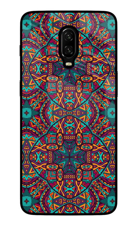 Colour Mandala Oneplus 6T Glass Case