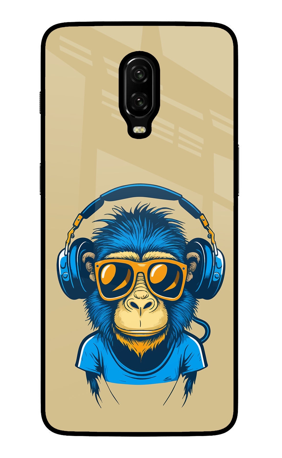 Monkey Headphone Oneplus 6T Glass Case
