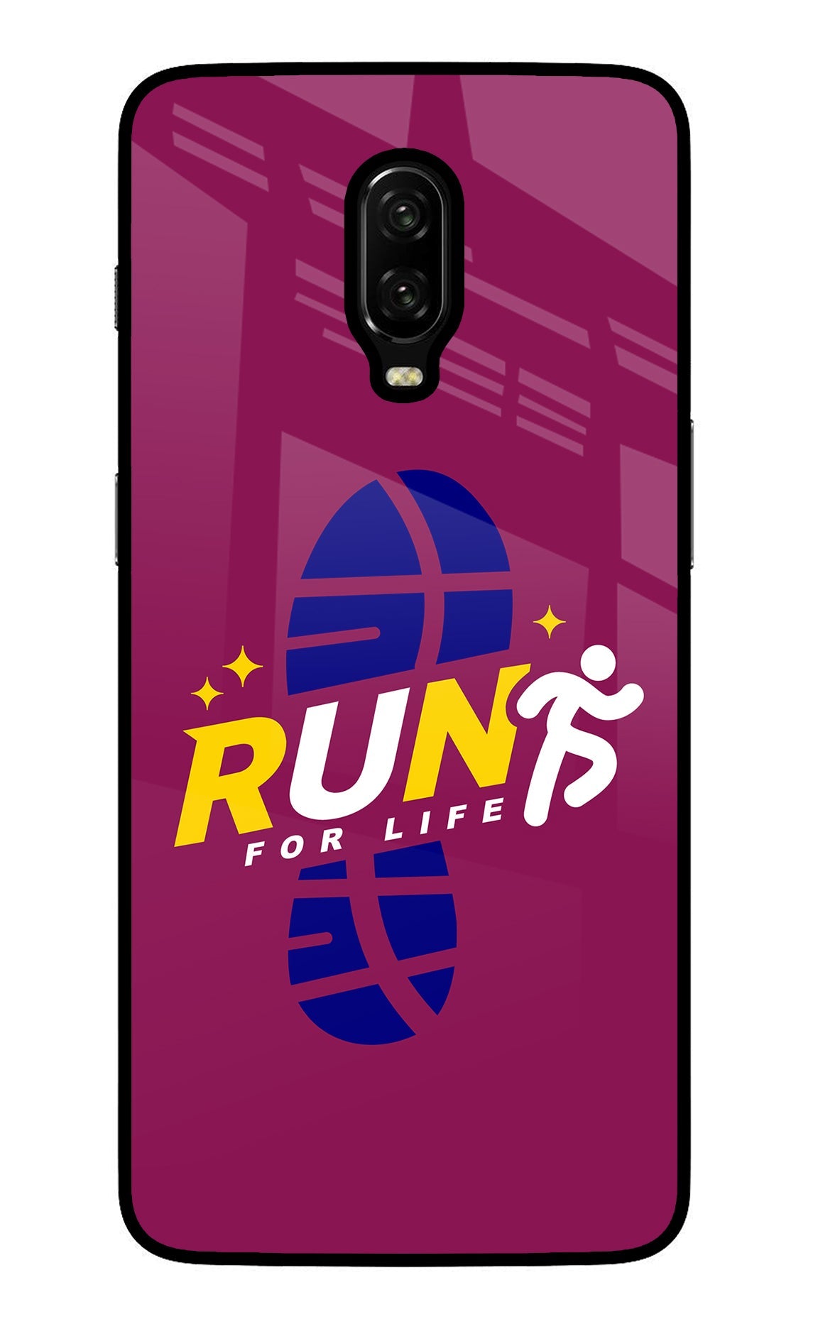 Run for Life Oneplus 6T Glass Case
