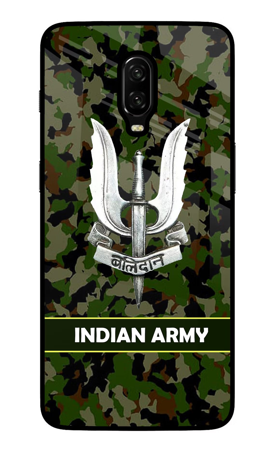 Balidan Indian Logo Oneplus 6T Glass Case Back Cover by Casekaro