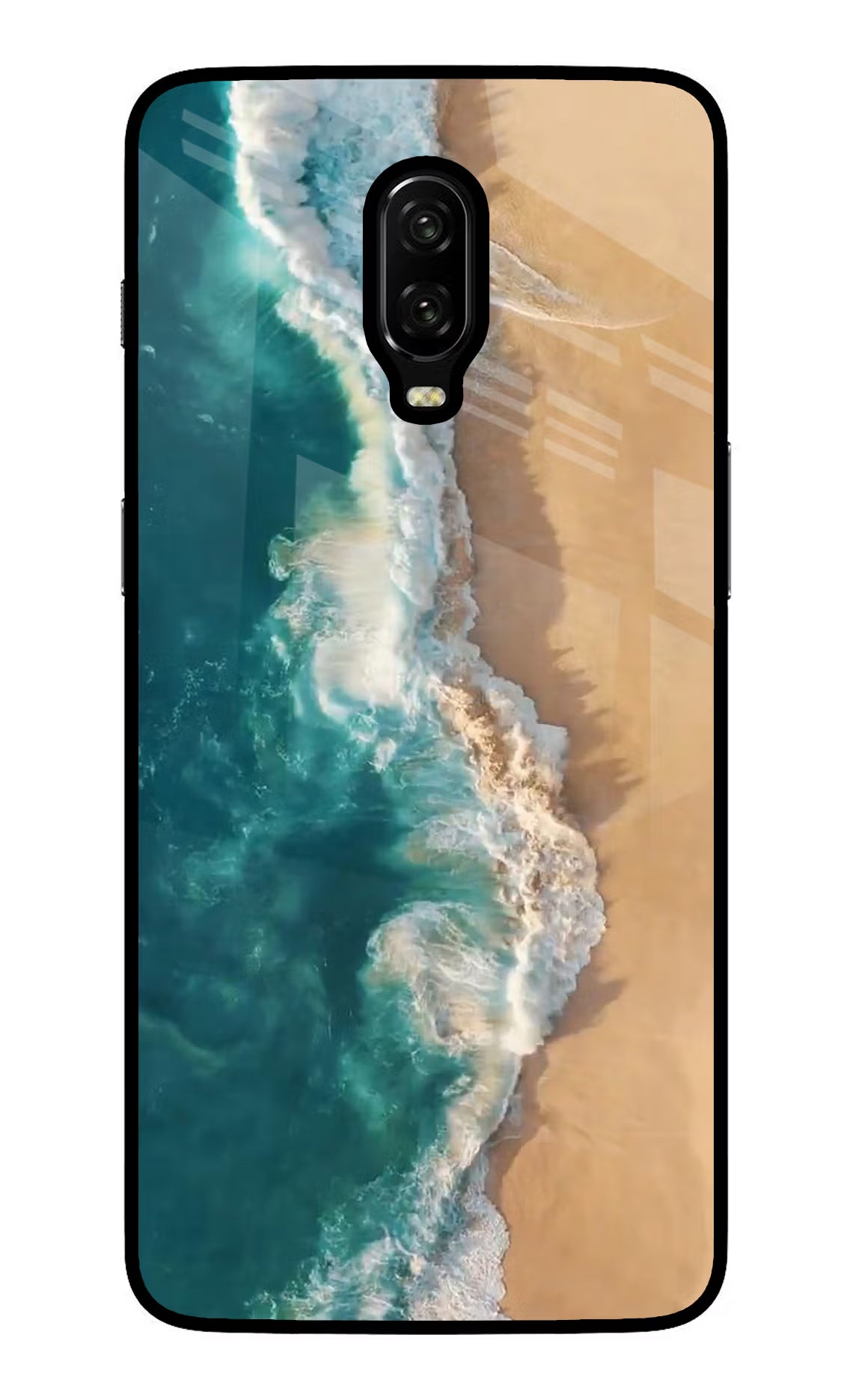 Ocean Beach Oneplus 6T Glass Case Back Cover by Casekaro