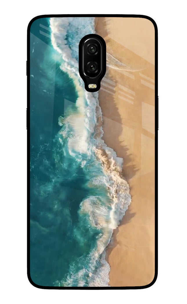 Ocean Beach Oneplus 6T Glass Case Back Cover by Casekaro