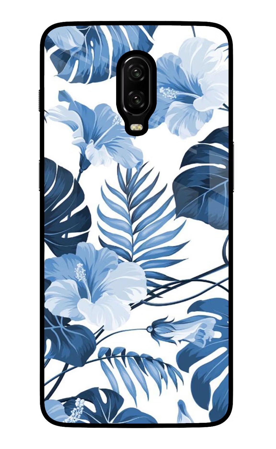 Fabric Art Oneplus 6T Glass Case Back Cover by Casekaro