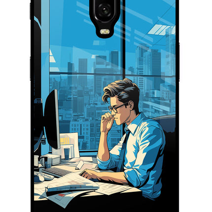 Focused Hustler (AI Generated) Oneplus 6T Glass Case