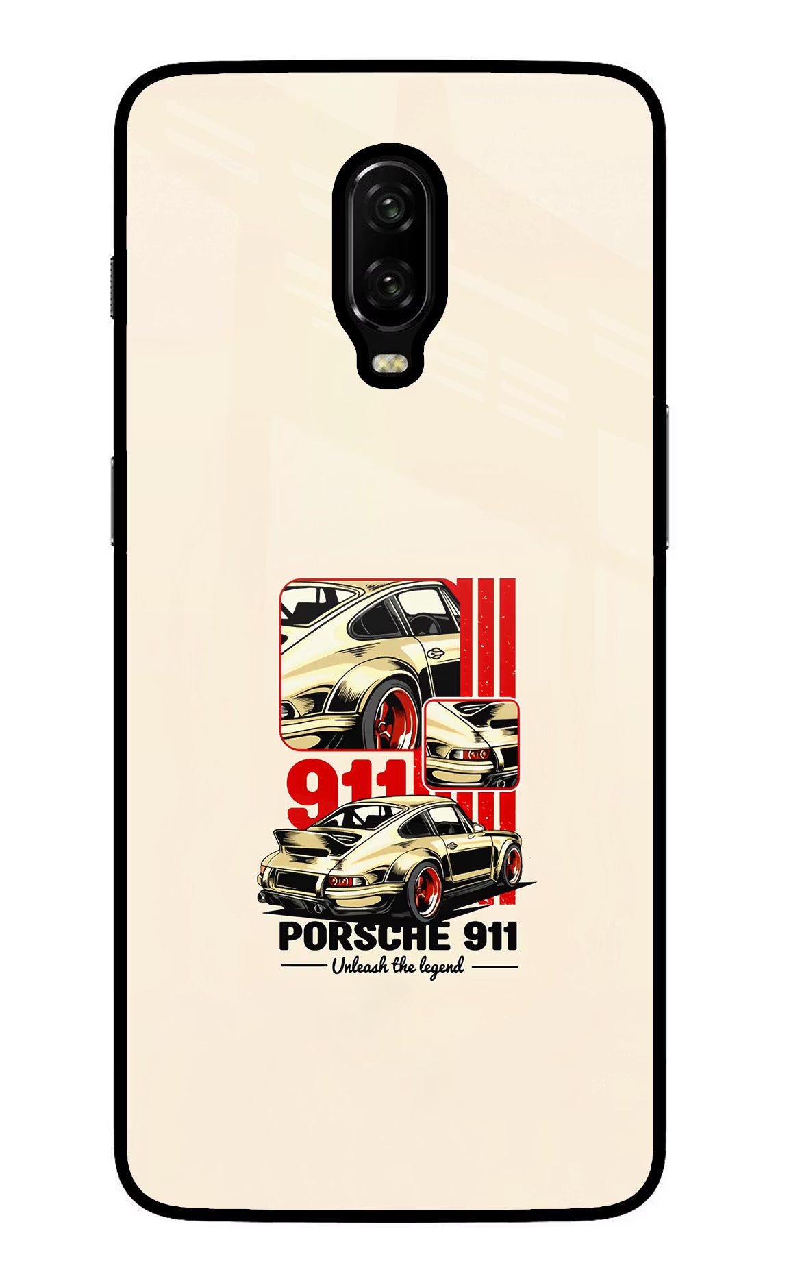 Classic Porsche 911 Oneplus 6T Glass Case Back Cover by Casekaro