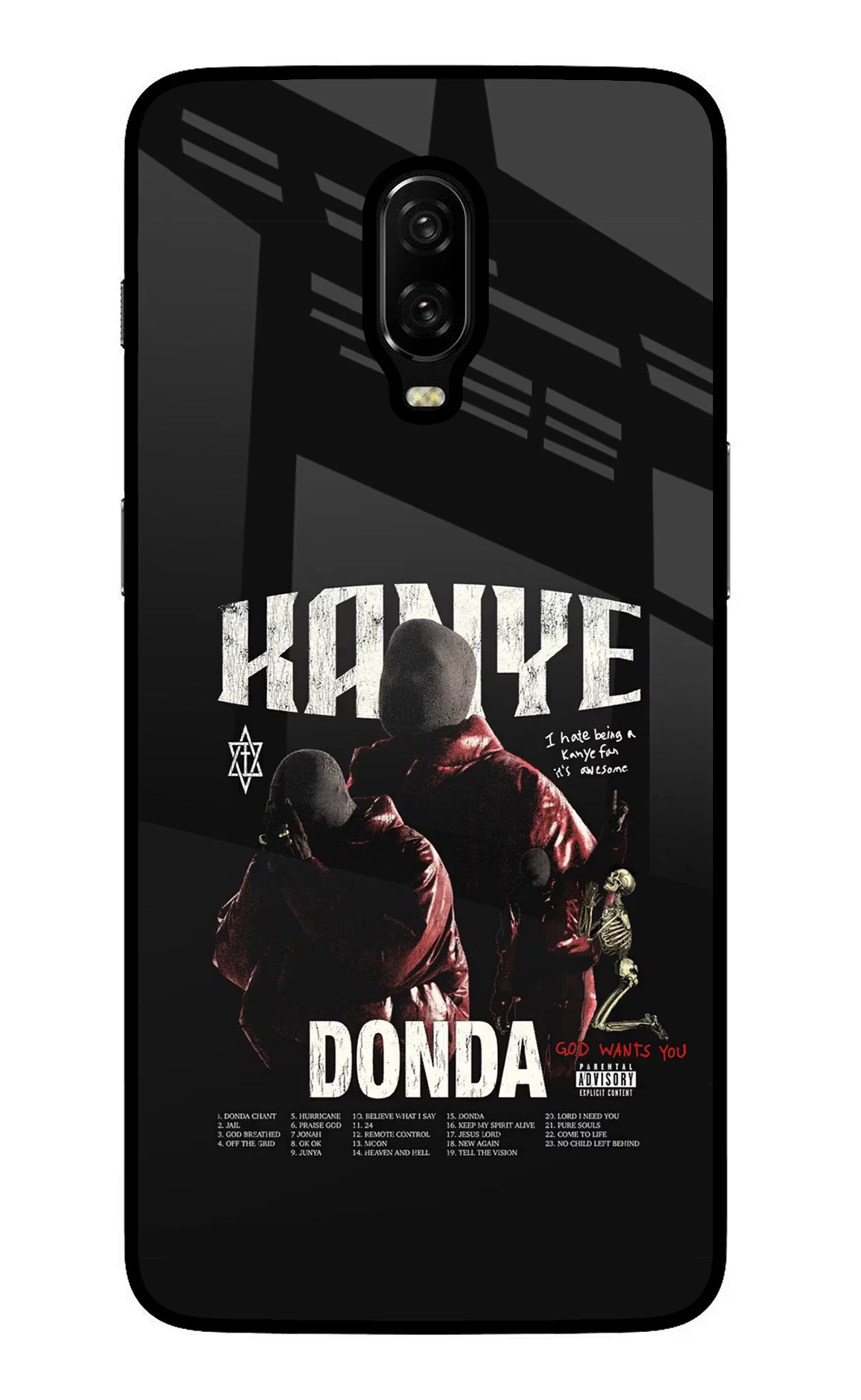 Donda Kanye West Oneplus 6T Glass Case Back Cover by Casekaro