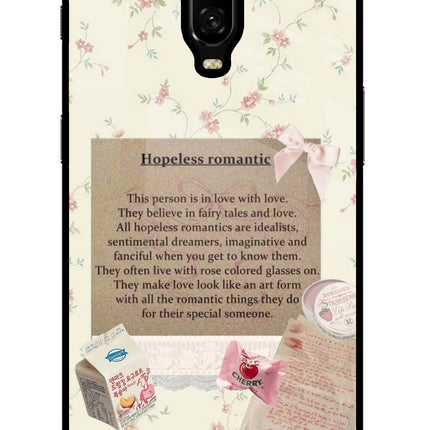 Hopeless Romantic Oneplus 6T Glass Case