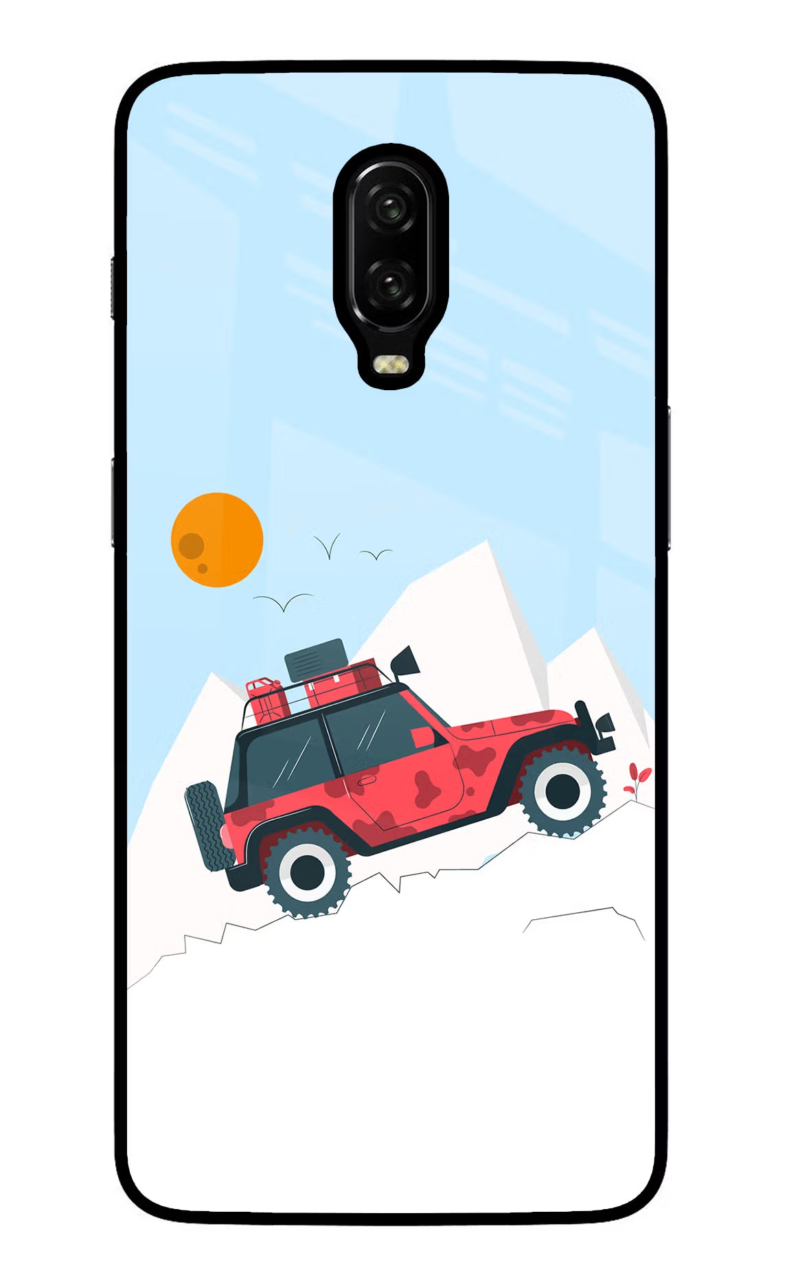 Mountain Trail Beast Oneplus 6T Glass Case Back Cover by Casekaro