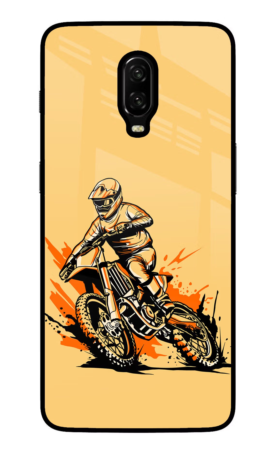 Off-Road Fury Oneplus 6T Glass Case Back Cover by Casekaro