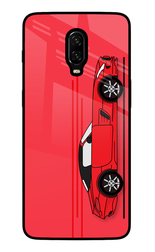 Red Velocity Oneplus 6T Glass Case