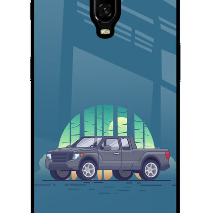 Retro Garage Vibe Oneplus 6T Glass Case
