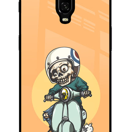 Undead Biker Oneplus 6T Glass Case