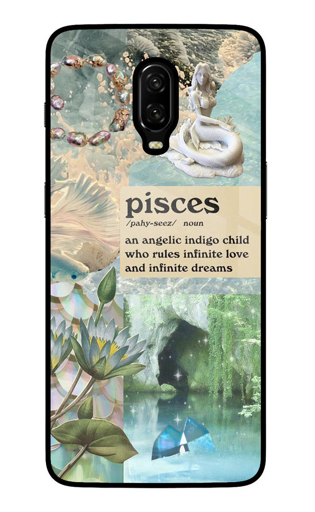 Pisces Zodiac Oneplus 6T Glass Case Back Cover by Casekaro