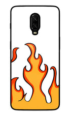 Fired Up – White Oneplus 6T Glass Case