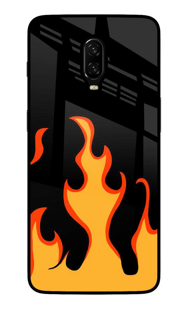 Fired Up – Black Oneplus 6T Glass Case