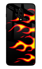 Side Sweep Flames Oneplus 6T Glass Case