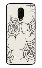 Spider Web Oneplus 6T Glass Case