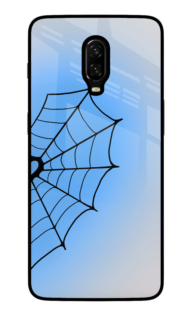 Blue Web Oneplus 6T Glass Case