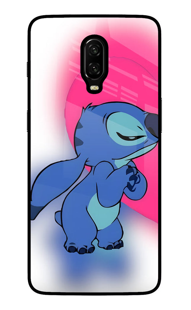 Stitch Hug Oneplus 6T Glass Case