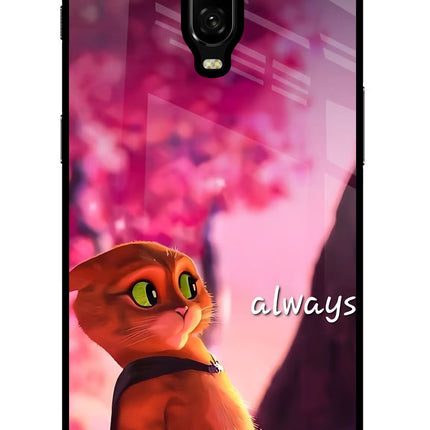 Always Cat Oneplus 6T Glass Case