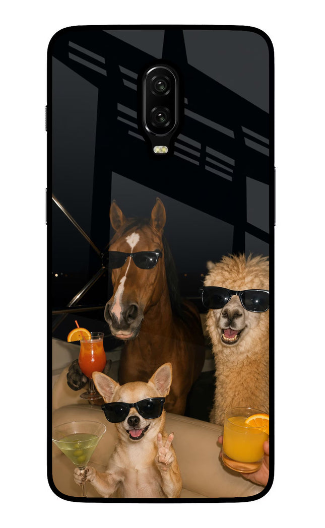 Party Squad Oneplus 6T Glass Case