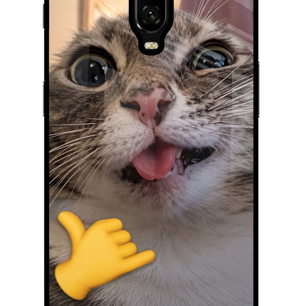 Silly Cat Call Oneplus 6T Glass Case