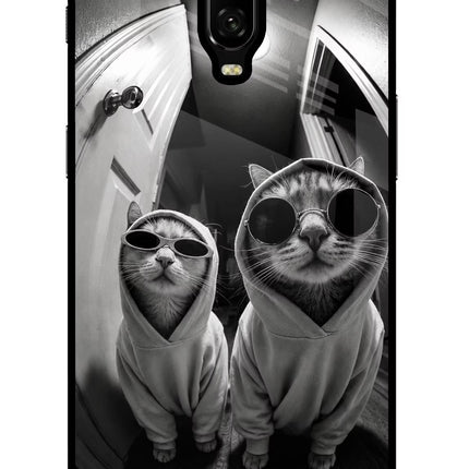 Hood Cats Oneplus 6T Glass Case
