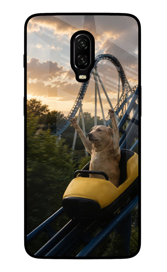 Rollercoaster Dog Oneplus 6T Glass Case