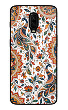 White Mayura Oneplus 6T Glass Case