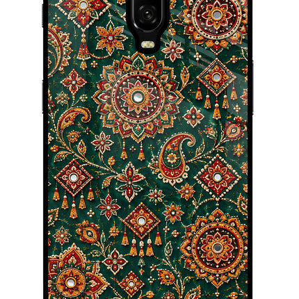 Green Pataka Oneplus 6T Glass Case